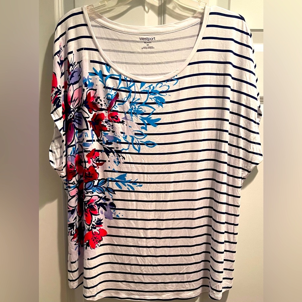 Westport From Dressbarn Women’s Silky Tee Shirt, Size 2X